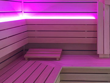 LED-Saunabank-Farblicht