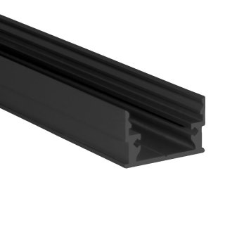24 x 15mm Alu LED-Profil M-Line 2m schwarz