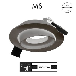 MS Downlight Montagering silber schwenkbar