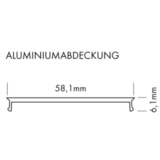 Cover Aluminium L-Line weiss 0,2m