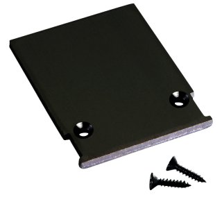 Endkappe für M-Line 15mm schwarz + Cover eckig