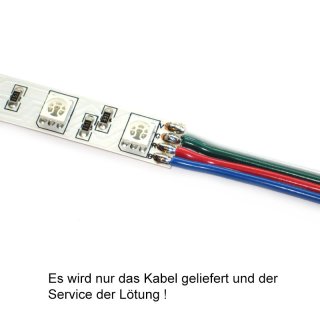 4-adriges Kabel anlöten (RGB)