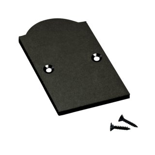 Endkappe für M-Line H 35mm schwarz + Cover oval/Linse