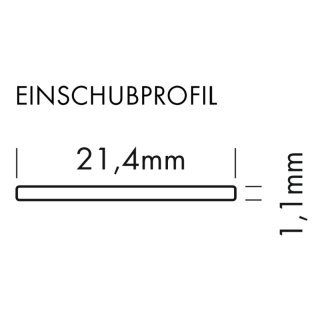 Einschiebe- Grundplatte M-Line 2m silber