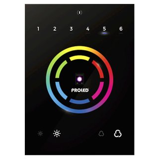 Touch Control Glass 4 RGB DMX schwarz