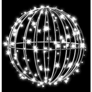 Meridian 3D LED-Ball 40x40cm weiß
