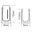 MINI Aluminiumprofil - 2cm  FLEX STRIP OPAL MILAN