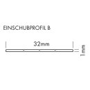 Einschiebe-Grundplatte SQ-LINE B 2m silber