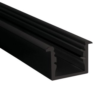 33 x 21mm Alu LED-Profil M-Line REC 2m schwarz