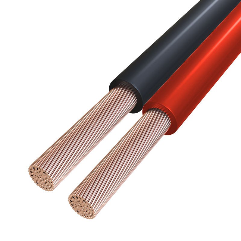5-100m LED Leitung Zwillingslitze 2x 0,35mm² schwarz/rot 2-adrige 0,49€/m