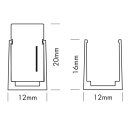 Mini Aluminumprofil - 3cm  FLEX STRIP OPAL LIVERPOOL