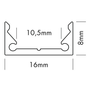 LED-Profil Komplett-Set S-Line 4 Meter
