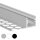 Alu LED-Fliesenprofil 10mm 2m