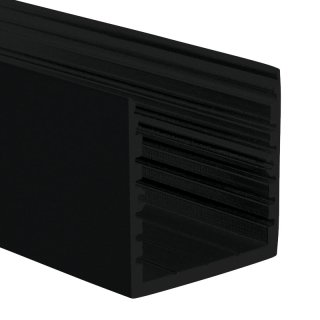 LED-Profil Komplett-Set Q-Line 4 Meter schwarz (schwarzes Cover)