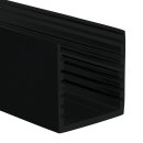 LED-Profil Komplett-Set SQ-Line 4 Meter schwarz (schwarzes Cover)
