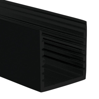 LED-Profil Komplett-Set Q-Line 6 Meter schwarz (schwarzes Cover)