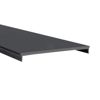 LED-Profil Komplett-Set L-Line schwarz (schwarzes Cover) 25 mm 6 Meter