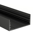 LED-Profil Komplett-Set L-Line schwarz (schwarzes Cover) 25 mm 10 Meter