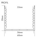 LED-Profil Komplett-Set L-Line schwarz (schwarzes Cover) 50 mm 8 Meter