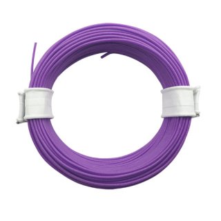 10 Meter Ring Miniaturkabel Litze LIFY 0,05mm²  violett