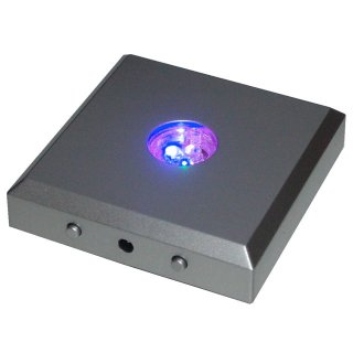 5er LED-Base silber 75x75mm multicolor