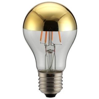 E27 6W LED Filament Kopfspiegelbirne gold