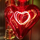 LED-Glas-Herz rot E27 5W
