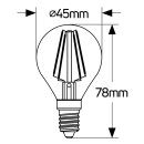 E14 4W LED Filament Mini Globe klar