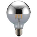 E27 6W LED Filament Kopfspiegel-Globe silber