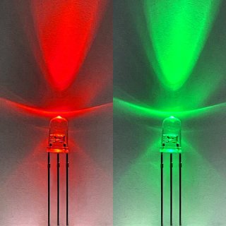 2X L-487SURKCGKWT LED 5mm zweifarbig rot/grün 40-100mcd 8-20mcd 140