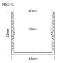45 x 45mm Alu LED-Profil PS-Line 2m