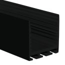 Muster 35 x 35mm Alu LED-Profil Q-Line 24 schwarz