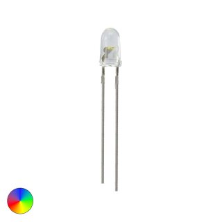Farbdisco-LED 3mm klar 10er-Pack