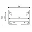 27,4 x 18,1mm Alu LED-Profil 2m silber XM