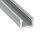12 x 8mm Alu LED-Profil 2m silber XS