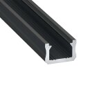 12 x 8mm Alu LED-Profil 1m schwarz XS
