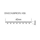 Muster Einschiebe-Grundplatte PS-LINE HSB 2m silber