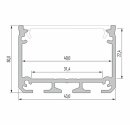 43 x 30mm Alu LED-Profil 1m silber PX