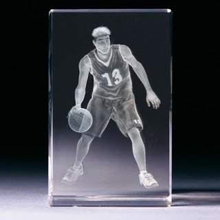 3D Kristallglas Basketballspieler