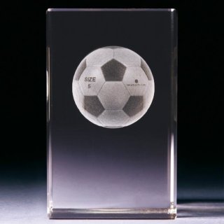 3D Kristallglas Fussball